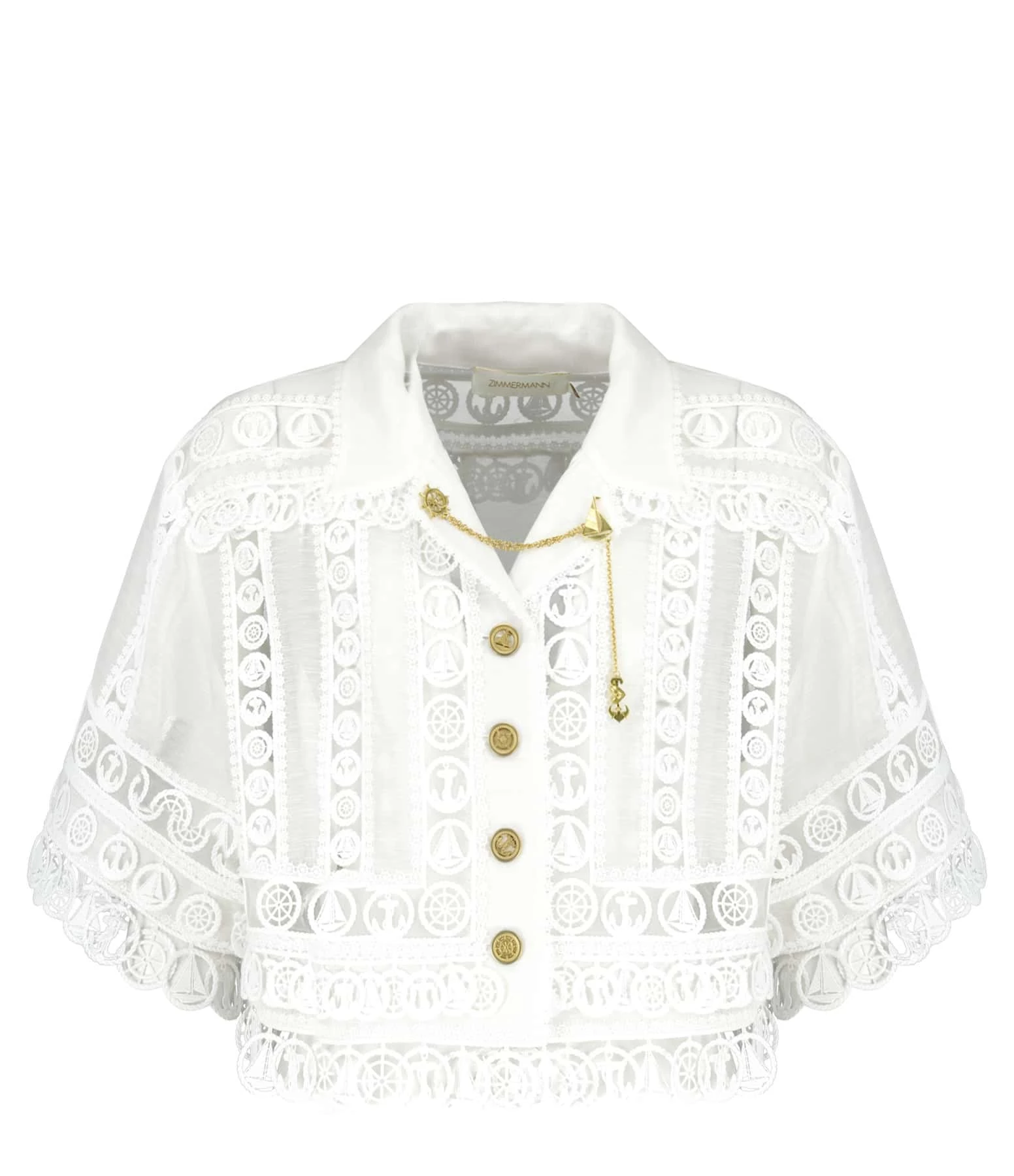 Zimmermann Chemise High Tide Nautical Lin Crème 1 Zimmermann Chemise High Tide Nautical Lin Crème