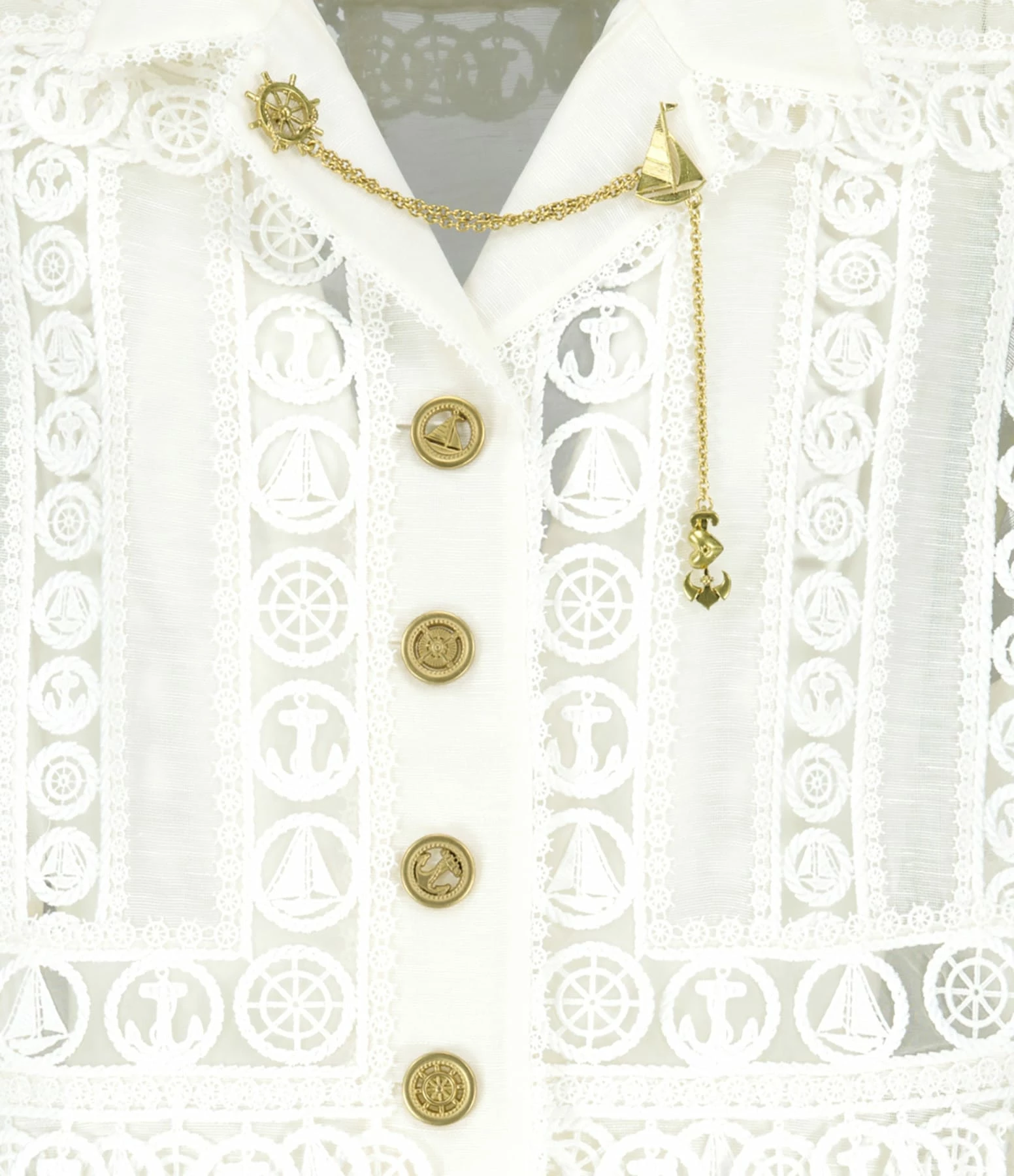 Zimmermann Chemise High Tide Nautical Lin Crème 2 Zimmermann Chemise High Tide Nautical Lin Crème – Image 2