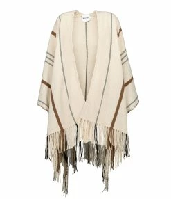 Kujten Cape à Franges Hamsa Cachemire Nude