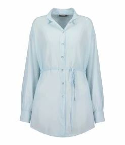 JEANNE VOULAND Chemise Tunique Jinko Coton Bleu