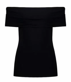 JEANNE VOULAND Top Jilda Col Bardot Noir