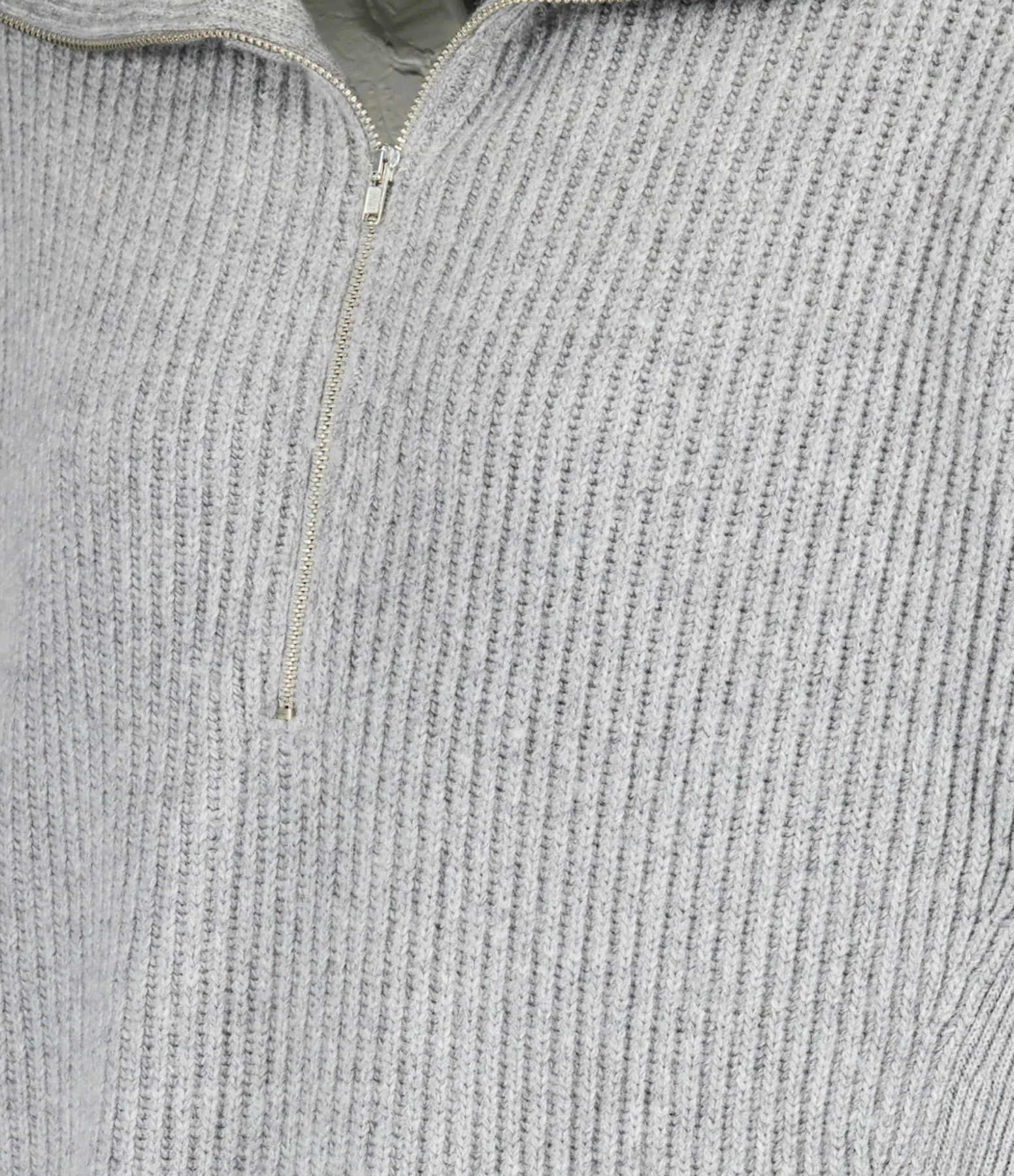 JEANNE VOULAND Pull Gabor Zipper Laine Gris 2 JEANNE VOULAND Pull Gabor Zipper Laine Gris – Image 2