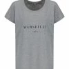 Tee-shirt Lulli Marseille Col Rond Coton Gris, Collaboration Jeanne Vouland X Lulli