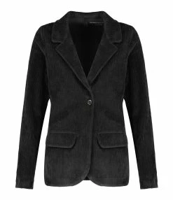 MAJESTIC FILATURES Veste Blazer Coton Noir