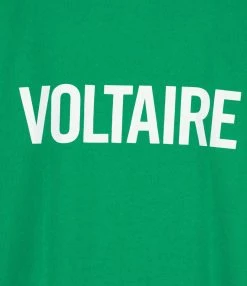 Zadig & Voltaire Tee-shirt Zoe ZV Coton Vert Garden -Majestic Filatures shop 036 5222223214018 1