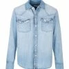RE/DONE Chemise 50s Sawtooth Western Denim Heritage Light