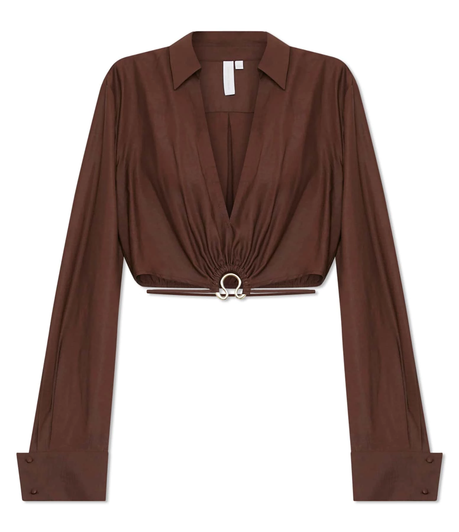 JONATHAN SIMKHAI Top Court Breslin Satin Chocolat 1 JONATHAN SIMKHAI Top Court Breslin Satin Chocolat