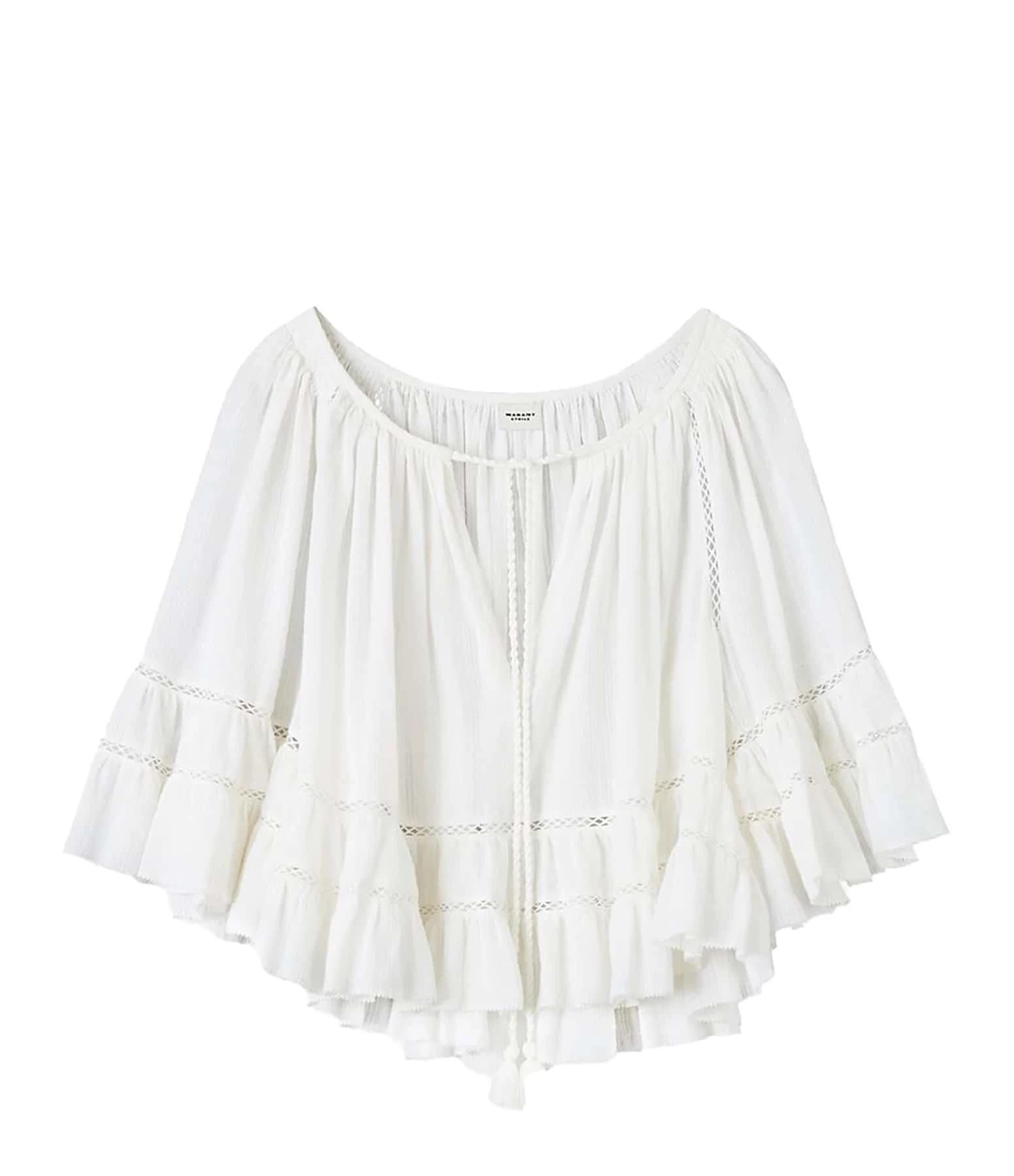MARANT ÉTOILE Top Liam Coton Blanc 1 MARANT ÉTOILE Top Liam Coton Blanc