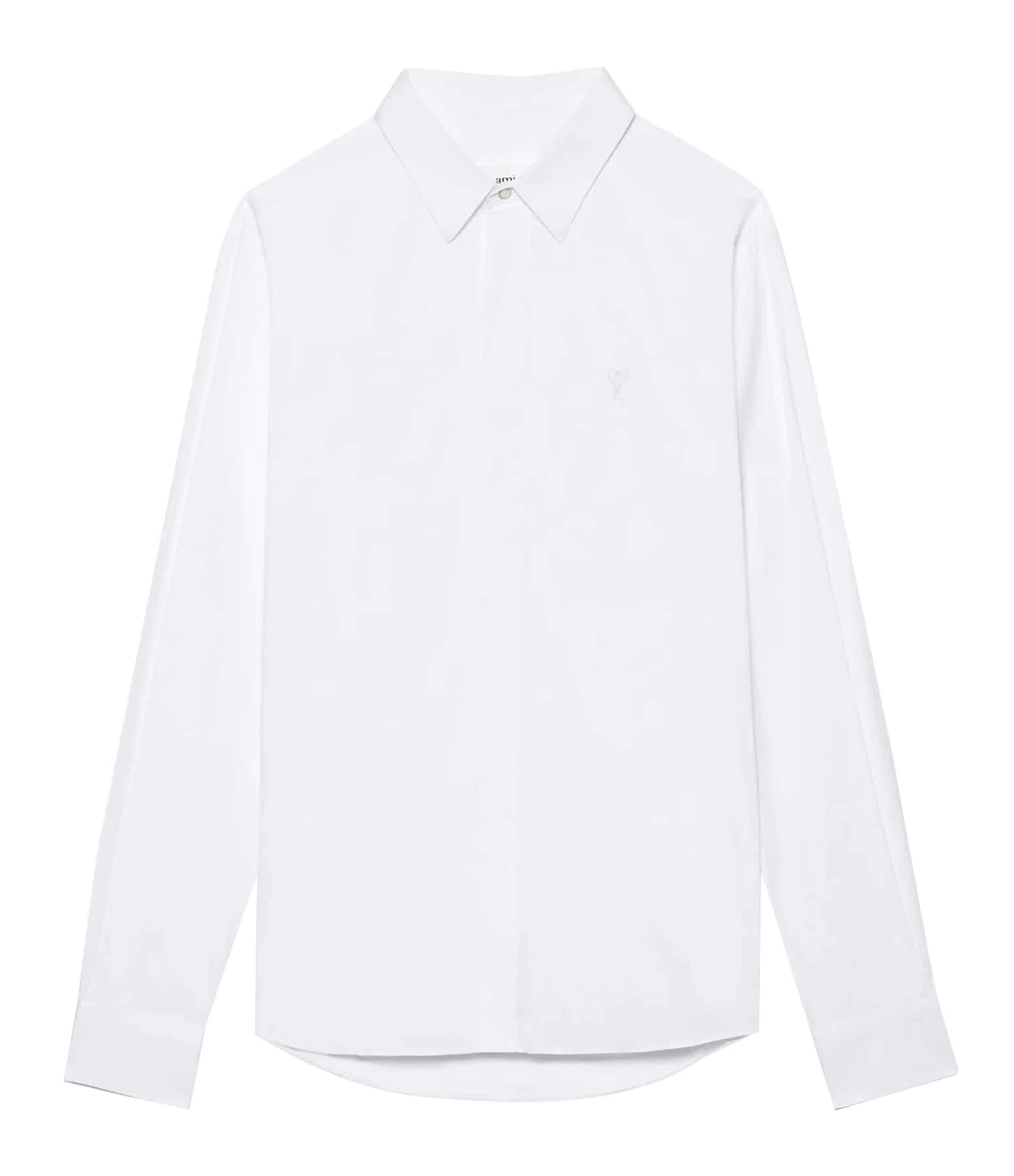 AMI Paris Chemise Ami De Cœur Coton Blanc 1 AMI Paris Chemise Ami De Cœur Coton Blanc