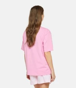 AMI Paris Tee-shirt Unisexe Ami De Cœur Coton Biologique Rose Bonbon -Majestic Filatures shop 193 230118
