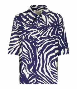 LA PRESTIC OUISTON Chemise Lauren Zèbre Marine