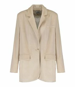 MAISON STANDARDS Veste Blazer Andréa Velours Crème