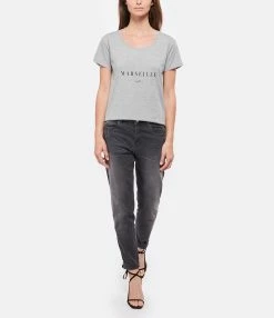 Tee-shirt Lulli Marseille Col Rond Coton Gris, Collaboration Jeanne Vouland X Lulli -Majestic Filatures shop 291622921 503765151520346 163669716821830820 n