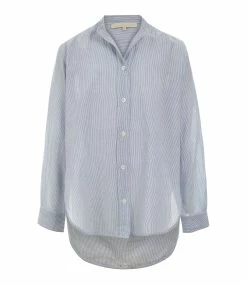 Vanessa Bruno Chemise Lidiane Coton Blanc Bleu
