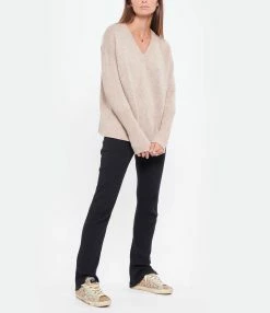 MAJESTIC FILATURES Pull Col V Laine Cachemire Ficelle 8 MAJESTIC FILATURES Pull Col V Laine Cachemire Ficelle -Majestic Filatures shop 372 47