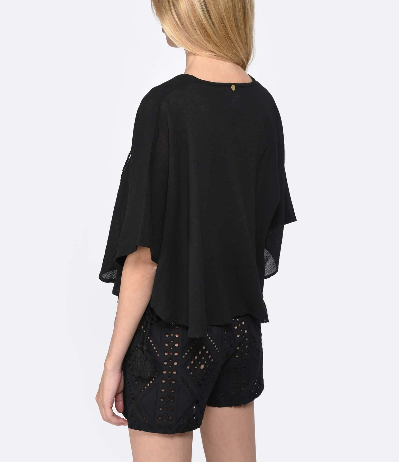 ANTIK BATIK Blouse Lilou Noir 4 ANTIK BATIK Blouse Lilou Noir – Image 4