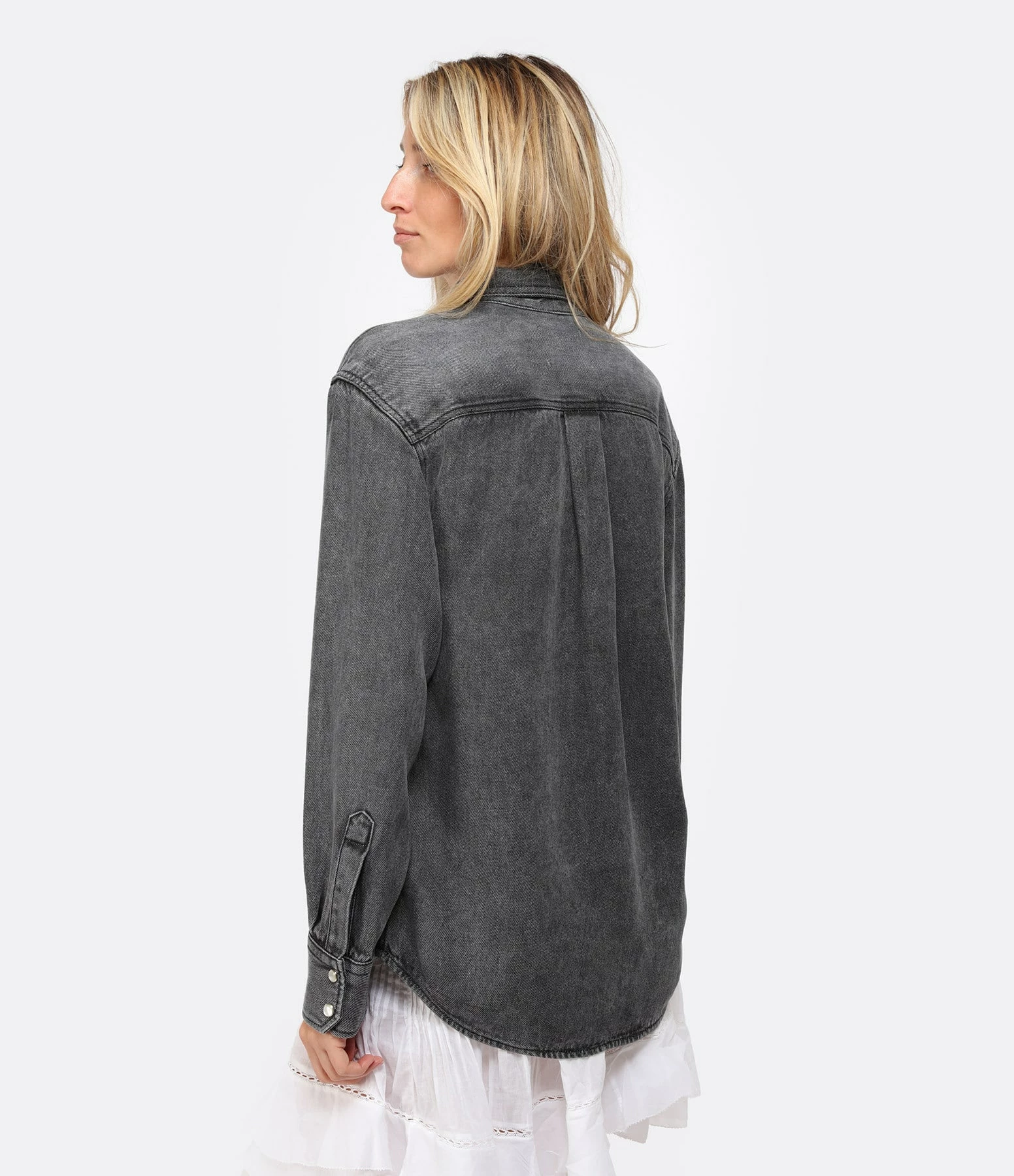 MARANT ÉTOILE Chemise Tahis Denim Gris 5 MARANT ÉTOILE Chemise Tahis Denim Gris – Image 5