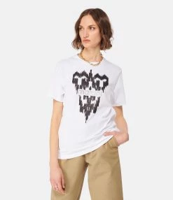 MARANT ÉTOILE Tee-shirt Zewel Coton Blanc -Majestic Filatures shop 606 6