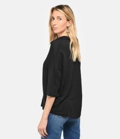 MAJESTIC FILATURES Chemise Lin Noir -Majestic Filatures shop 619 9