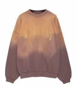 ANINE BING Sweatshirt Harvey Coton Marron Délavé