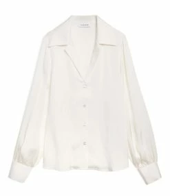 ANINE BING Chemise Mylah Soie Ivoire