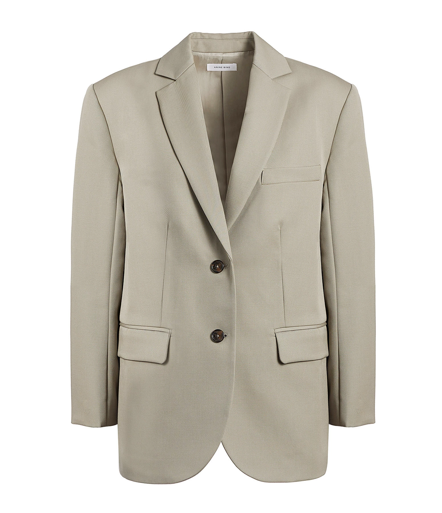 ANINE BING Veste Blazer Quinn Laine Kaki Clair 1 ANINE BING Veste Blazer Quinn Laine Kaki Clair