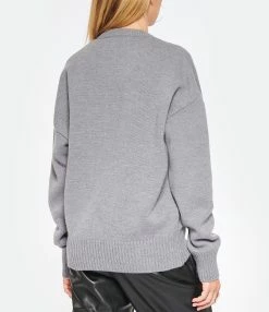 AMI Paris Pull Unisexe Oversize Ami De Cœur Col Rond Laine Gris Noir 9 AMI Paris Pull Unisexe Oversize Ami De Cœur Col Rond Laine Gris Noir -Majestic Filatures shop amipa look20221027 349