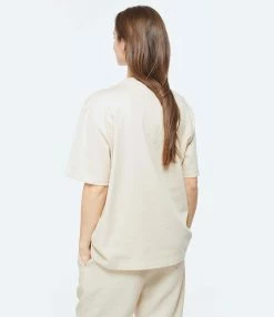 AMI Paris Tee-shirt Unisexe Ami De Cœur Coton Biologique Vanille -Majestic Filatures shop amipa look20230131 231