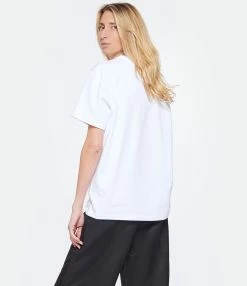 AMI Paris Tee-shirt Unisexe Coton Biologique Blanc -Majestic Filatures shop amipa look20230207 148