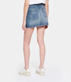 AMI Paris Jupe Courte Coton Bleu Usé 10 AMI Paris Jupe Courte Coton Bleu Usé -Majestic Filatures shop amipa look20230207 299