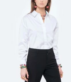 ANDREA LEV Chemise Boyfriend Blanc 7 ANDREA LEV Chemise Boyfriend Blanc -Majestic Filatures shop andre look20220125 134