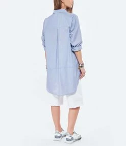 ANDREA LEV Chemise Romy Fines Rayures -Majestic Filatures shop andre look20220125 164