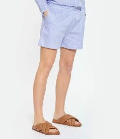 ANDREA LEV Ensemble Chiara Coton Rayures Bleu -Majestic Filatures shop andre look20230124 135