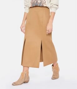 ANINE BING Jupe Lyn Laine Camel -Majestic Filatures shop anine look20221007 319