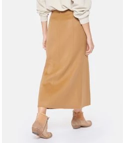 ANINE BING Jupe Lyn Laine Camel -Majestic Filatures shop anine look20221007 321