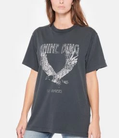 ANINE BING Tee-shirt Lili Coton Organique Gris Délavé -Majestic Filatures shop anine look20221007 349