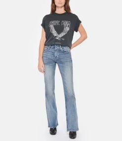 ANINE BING Tee-shirt Lili Coton Organique Gris Délavé -Majestic Filatures shop anine look20221007 351