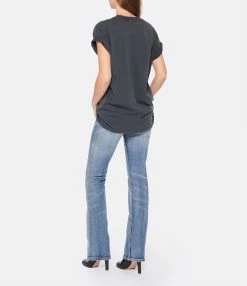 ANINE BING Tee-shirt Lili Coton Organique Gris Délavé -Majestic Filatures shop anine look20221007 359