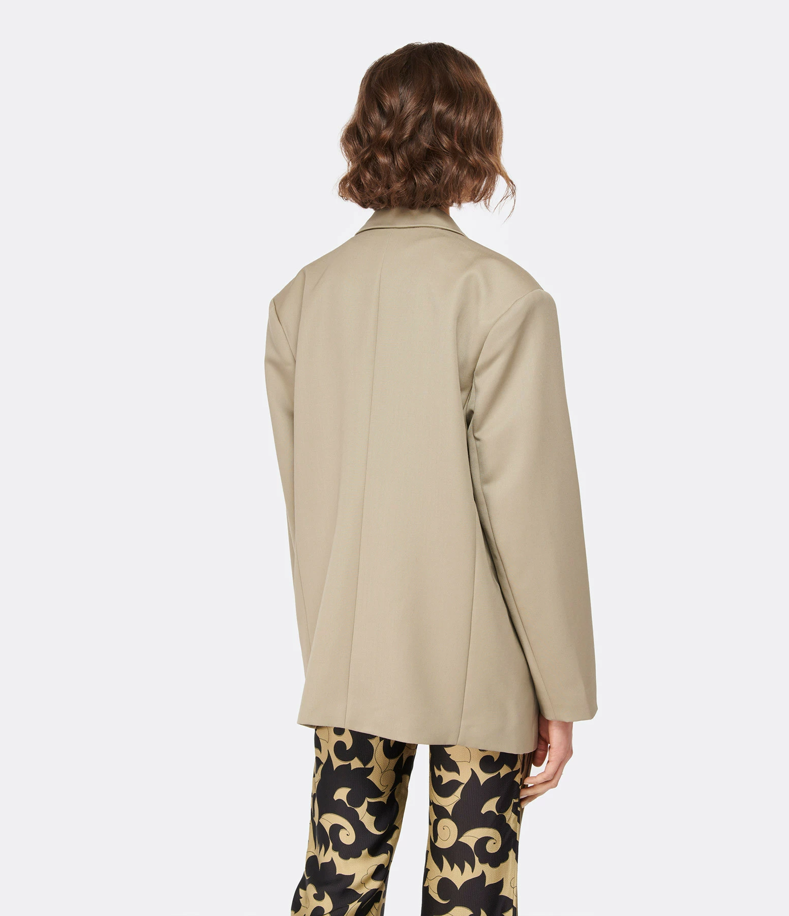 ANINE BING Veste Blazer Quinn Laine Kaki Clair 3 ANINE BING Veste Blazer Quinn Laine Kaki Clair – Image 3