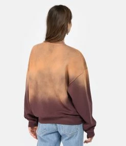 ANINE BING Sweatshirt Harvey Coton Marron Délavé -Majestic Filatures shop anine look20221206 345