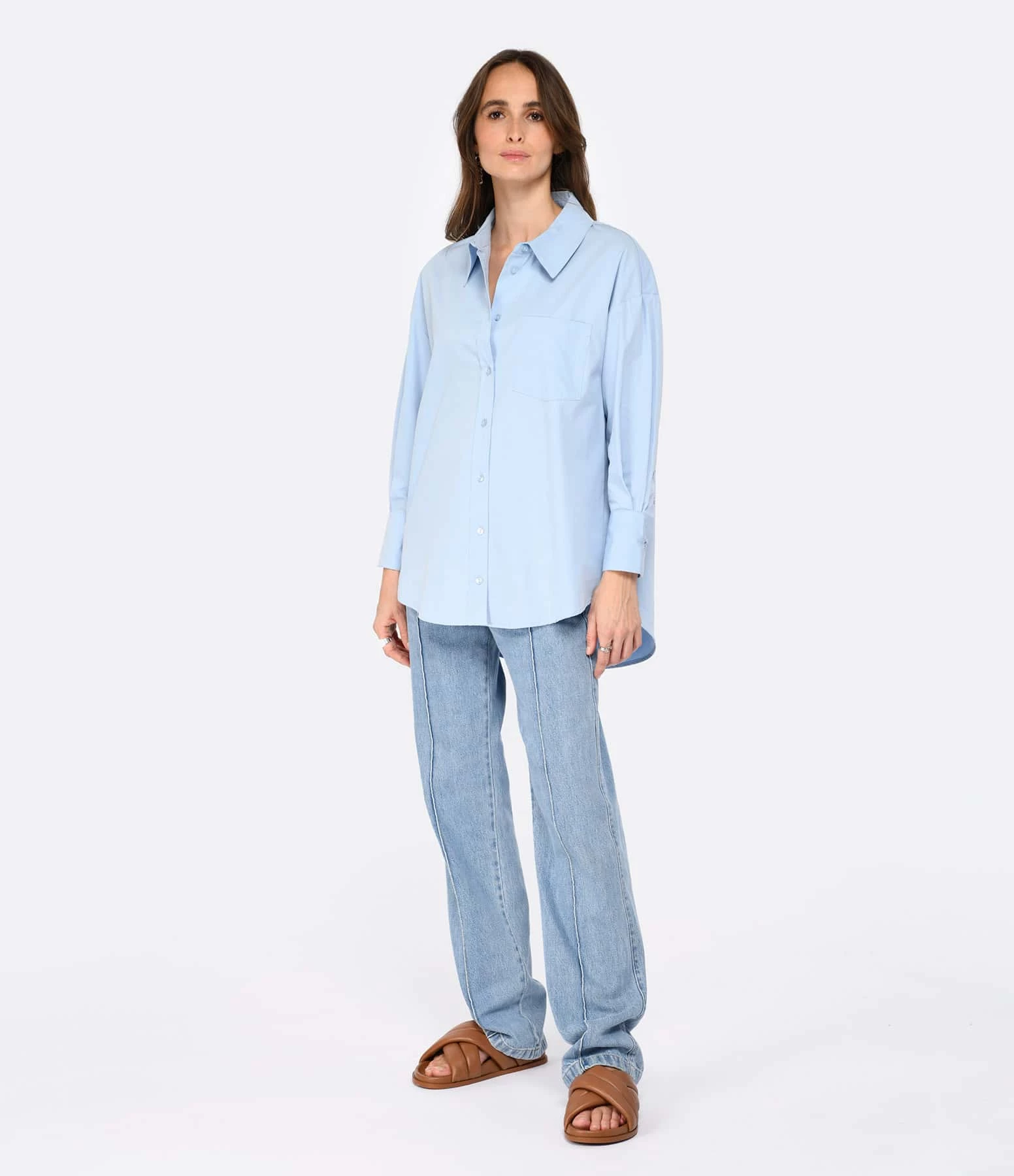 ANINE BING Chemise Mika Coton Bleu 4 ANINE BING Chemise Mika Coton Bleu – Image 4