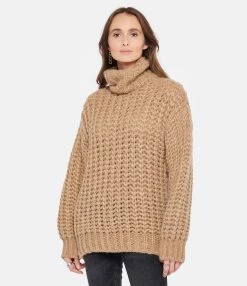 ANINE BING Pull Iris Laine Mérinos Avoine -Majestic Filatures shop anine look20221220 204