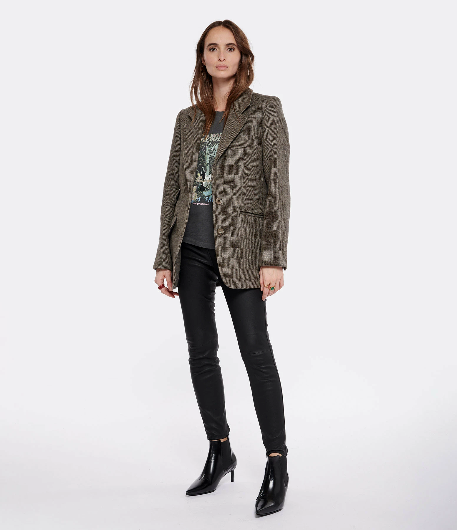 ANINE BING Veste Blazer Raquelle Laine Marron 4 ANINE BING Veste Blazer Raquelle Laine Marron – Image 4