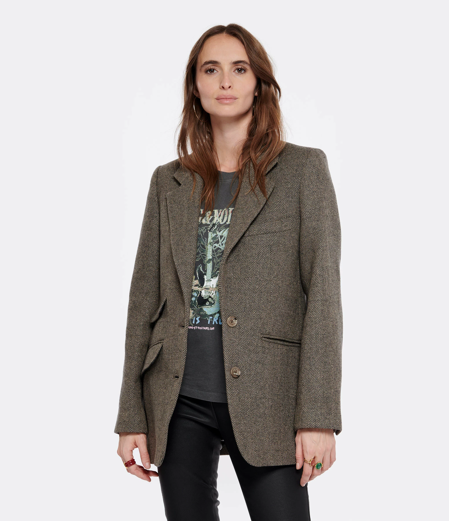 ANINE BING Veste Blazer Raquelle Laine Marron 3 ANINE BING Veste Blazer Raquelle Laine Marron – Image 3