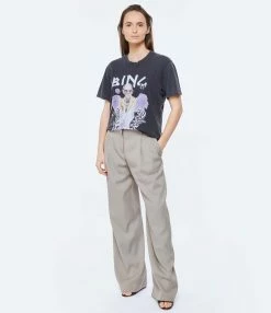 Tee-shirt Lili Elton John Coton Noir Délavé, Collaboration Anine Bing X Terry O'Neill X IScreamColour -Majestic Filatures shop anine look20230131 104