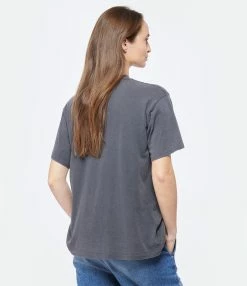 ANINE BING Tee-shirt Lili Coton Noir Délavé -Majestic Filatures shop anine look20230131 130