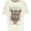 ANINE BING Tee-shirt Tiger Coton Organique Stone