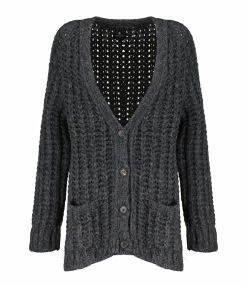 ANINE BING Cardigan Kurt Laine Mérinos Charbon