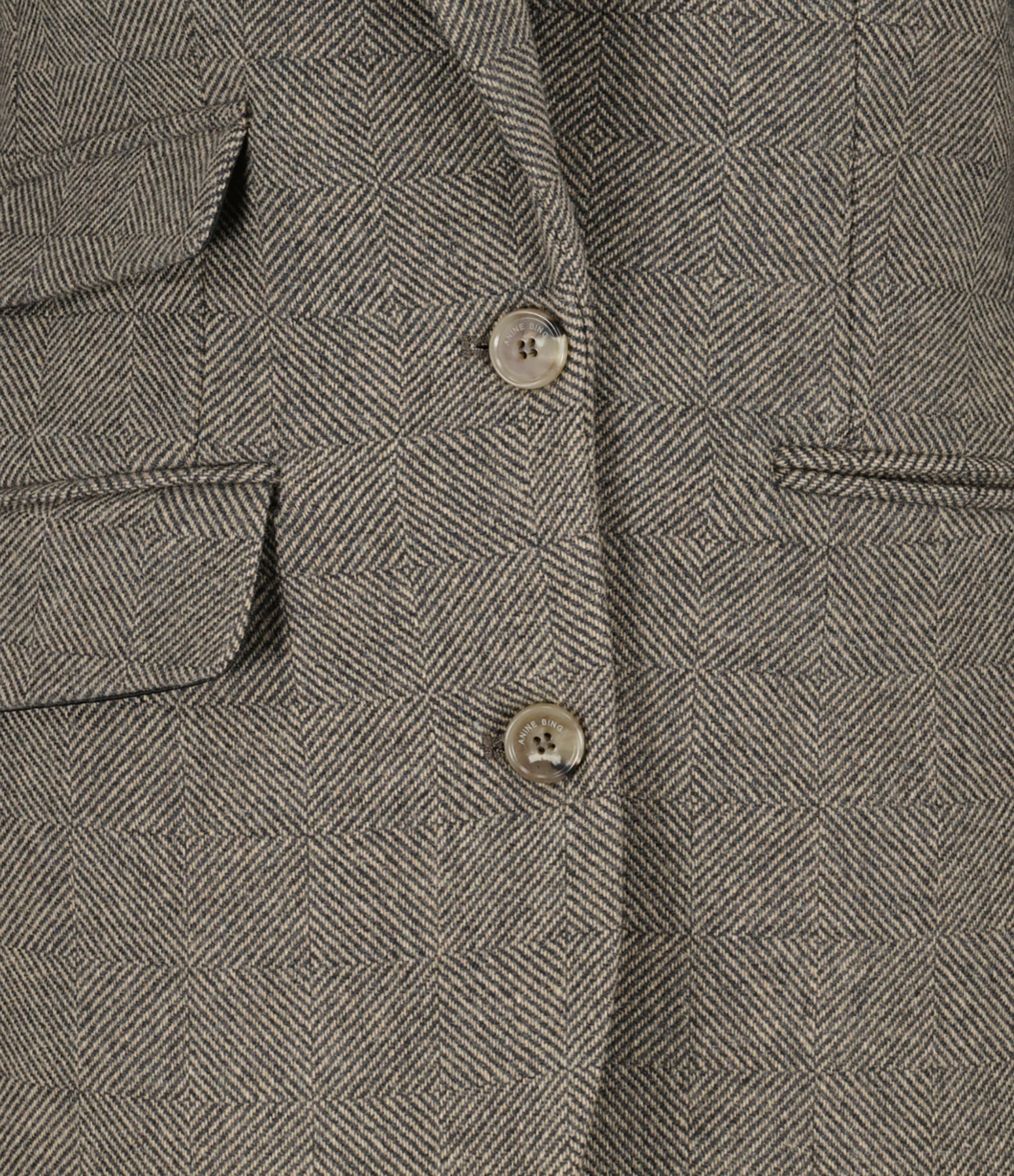 ANINE BING Veste Blazer Raquelle Laine Marron 2 ANINE BING Veste Blazer Raquelle Laine Marron – Image 2