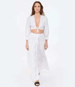 ANTIK BATIK Top Court Karo Blanc 9 ANTIK BATIK Top Court Karo Blanc -Majestic Filatures shop antik look20230110 178